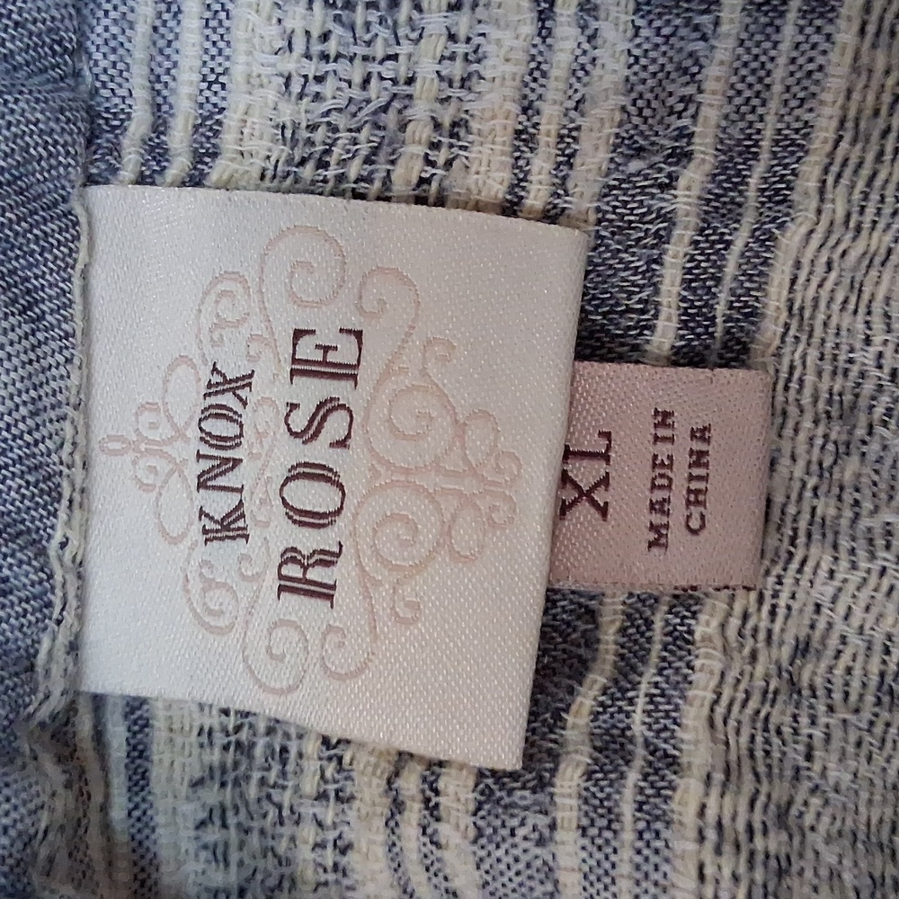 Knox Rose Blue and White Striped Blouse - Picture 4 of 7